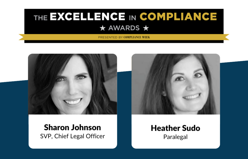 Sharon Johnson and Heather Sudo, Compliance Innovators of the Year